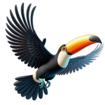 —Pngtree—a toucan soaring through the_18424731